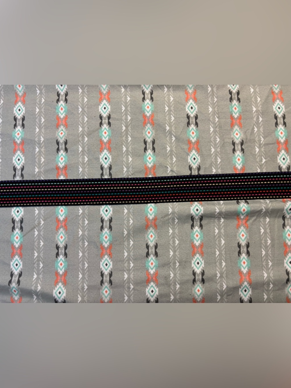 🌀Black Rainbow Stiched Belt - Picture 3 of 6